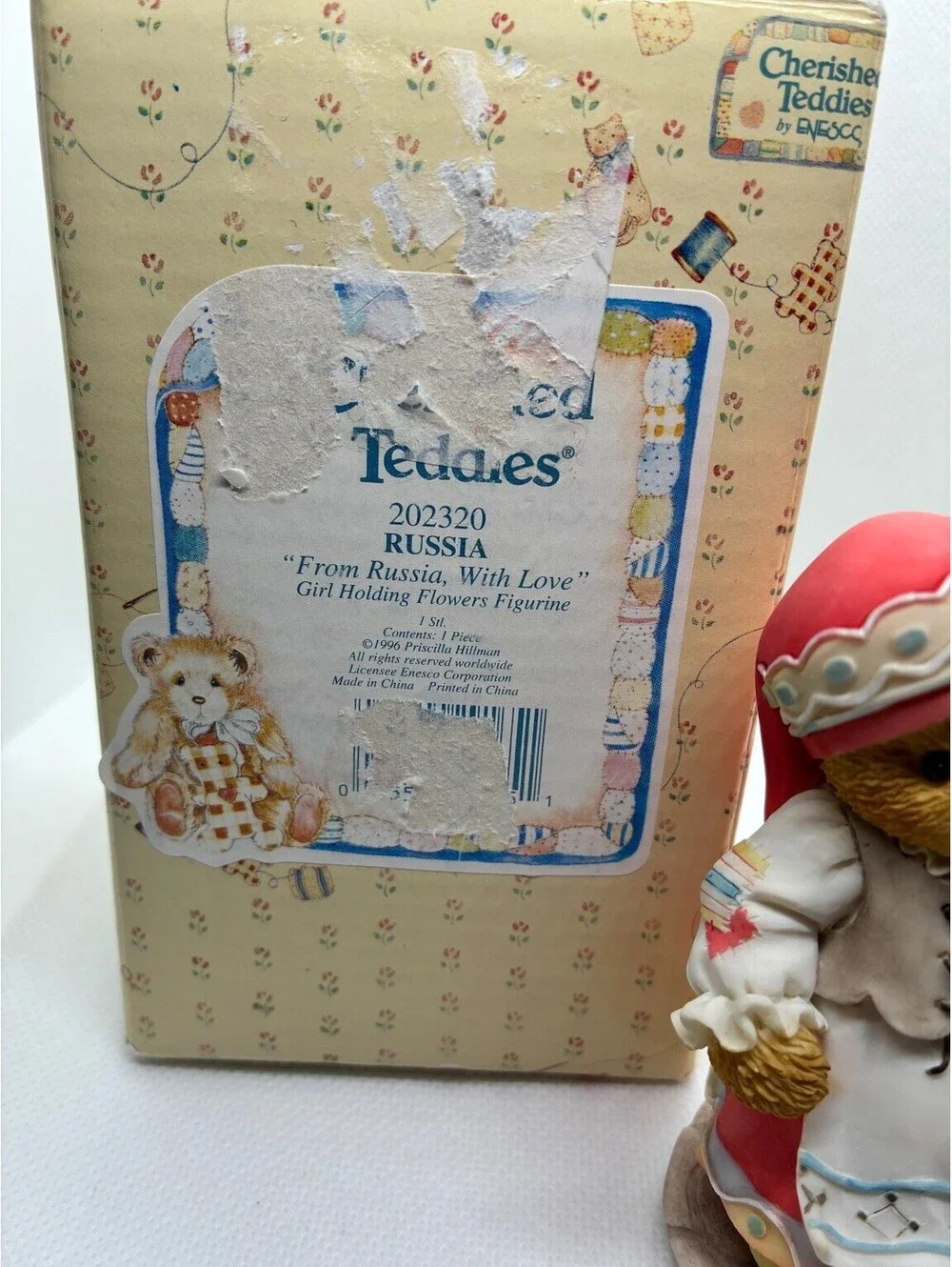 Cherished Teddies Nadia From Russia With Love Bear Figurine 1996 Enesco